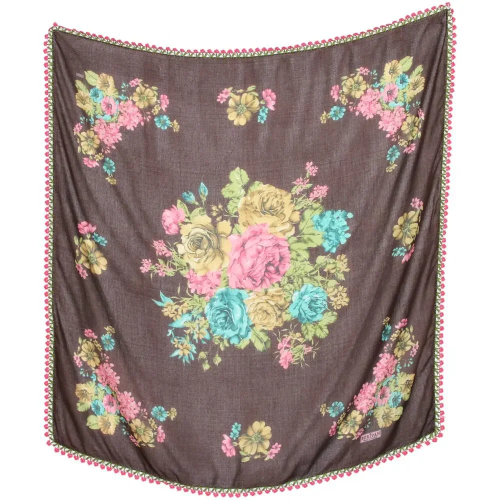 Tulbent Scarf Handmade Crochet Detailing NWOT